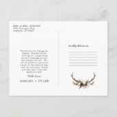 手素朴レタリング写真結婚の感謝 ポストカード (裏面)