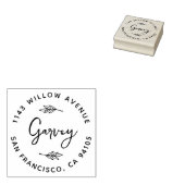 手素朴入力の姓差出人住所 ラバースタンプ (押印)