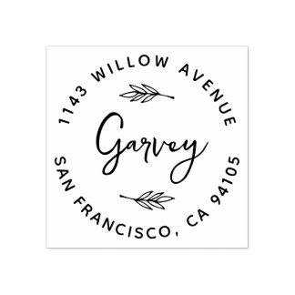 手素朴入力の姓差出人住所 ラバースタンプ