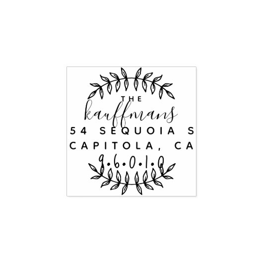 手素朴入力スクリプトファミリ差出人住所 ラバースタンプ (インプリント)