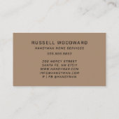 手素朴利大工の道具 名刺 (裏面)