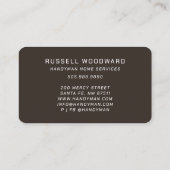 手素朴利大工の道具 名刺 (裏面)