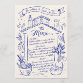 手素朴引きイタリアンのメ結婚ニュー青クリーム メニュー (正面)