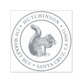 手素朴引きリス丸差出人住所 セルフインキングスタンプ (デザイン)