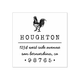 手素朴引きルースター差出人住所 ラバースタンプ