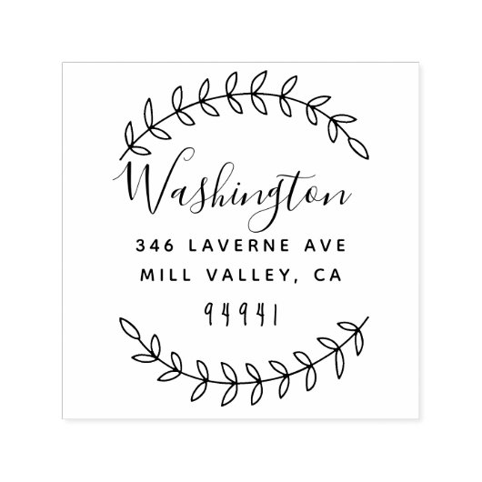 手素朴引き分岐差出人住所スタンプ セルフインキングスタンプ (デザイン)