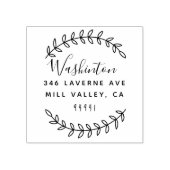 手素朴引き分岐差出人住所スタンプ ラバースタンプ (インプリント)