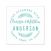 手素朴引き対結婚した差出人住所 セルフインキングスタンプ (デザイン)