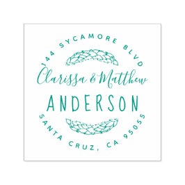 手素朴引き対結婚した差出人住所 セルフインキングスタンプ