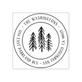 手素朴引き松木丸差出人住所 ラバースタンプ (インプリント)