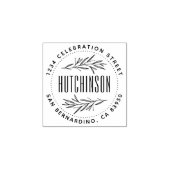 手素朴引き枝丸差出人住所 ラバースタンプ (インプリント)