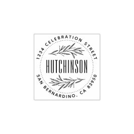 手素朴引き枝丸差出人住所 ラバースタンプ