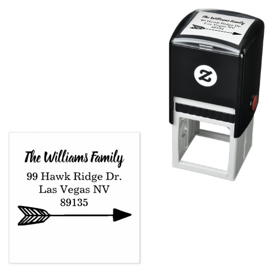 手素朴引き矢印差出人住所 セルフインキングスタンプ (インサイチュ)