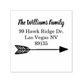 手素朴引き矢印差出人住所 セルフインキングスタンプ (デザイン)