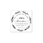 手素朴引き結婚のリース差出人住所 ラバースタンプ (インプリント)