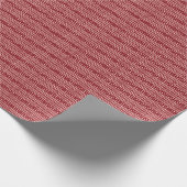 手素朴描きストライプの赤ラッピング紙 ラッピングペーパー (角)