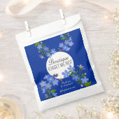 手細工ビジネス紙ショッピングバッグブルー フェイバーバッグ (クリップ留めされた状態)