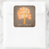 手細工メープルシロップ製品ラベルシール スクエアシール (バッグ)