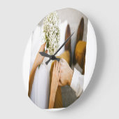 手結婚したを合わせる ラージ壁時計 (傾斜)