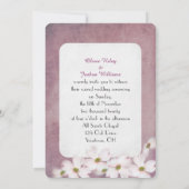 手結婚無し時計招待状 招待状 (裏面)