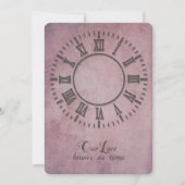 手結婚無し時計招待状 招待状 (正面)