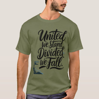 手統一された書タイポグラフィtシャツ tシャツ