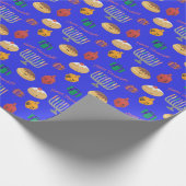 手絵を描かわいいハンパターン(の模様が)あるヌカ ラッピングペーパー (角)