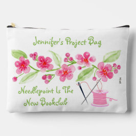 手絵を描さくらんぼ花針先ジッパー アクセサリーポーチ