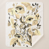 手絵を描の目はカラフルフェミニン目の シェルパブランケット (正面)