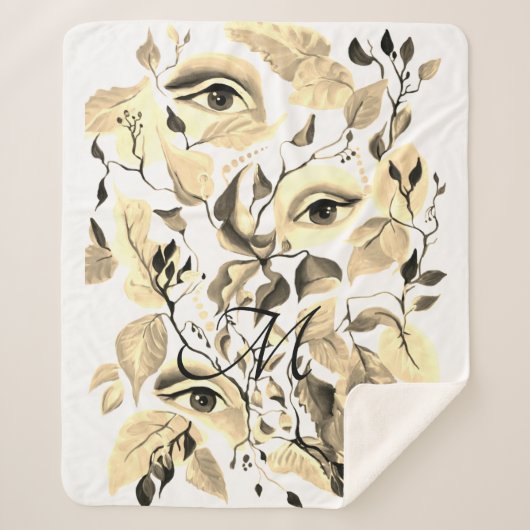 手絵を描の目はカラフルフェミニン目の シェルパブランケット (正面)