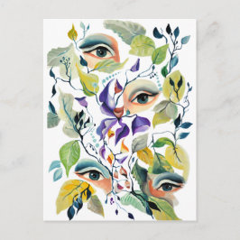 手絵を描の目はカラフルフェミニン目の ポストカード