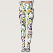 手絵を描の目はカラフルフェミニン目の レギンス (正面)