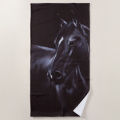 手絵を描ウマ科の術 ビーチタオル (正面)