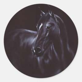 手絵を描ウマ科の術 ラウンドシール