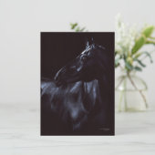 手絵を描エレガント黒馬 招待状 (スタンド正面)