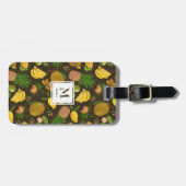 手絵を描カラフル熱帯果実単グラム ラゲッジタグ (正面横)