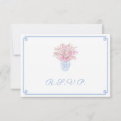 手絵を描クラシックジンジャー結婚ジャーの食事の選択 出欠カード (正面)