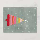 手絵を描クリスマスツリー シーズンポストカード (正面)