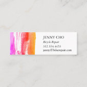 手絵を描ストライプ絵を描金ゴールド スキニー名刺 (裏面)