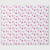 手絵を描ハートXおよびOパターン(の模様が)ある ラッピングペーパー (フラット)