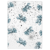 手絵を描パーソナライズされた青フローラ クリップボード (裏面)