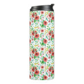 手絵を描ピンク花花柄–23498 タンブラー (回転左)