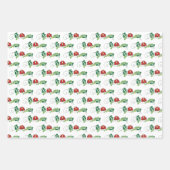 手絵を描フォークフローラデザイン ラッピングペーパーシート (正面2)