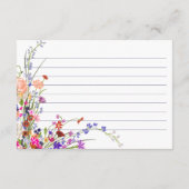 手絵を描フローラブライダルシャワーレシピ エンクロージャーカード (裏面)
