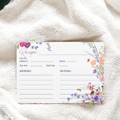 手絵を描フローラブライダルシャワーレシピ エンクロージャーカード