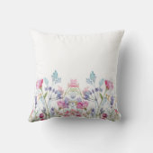 手絵を描フローラプリント クッション (裏面)
