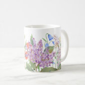 手絵を描フローラプリント コーヒーマグカップ (正面右)