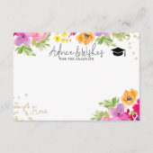 手絵を描フローラ卒業アドバイス エンクロージャーカード (正面)