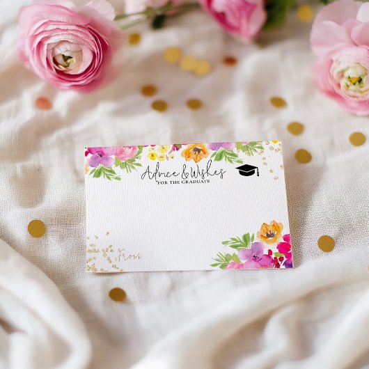 手絵を描フローラ卒業アドバイス エンクロージャーカード