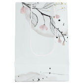 手絵を描フローラ結婚記念日 ミディアムペーパーバッグ (裏面)